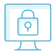 monitor with a lock icon